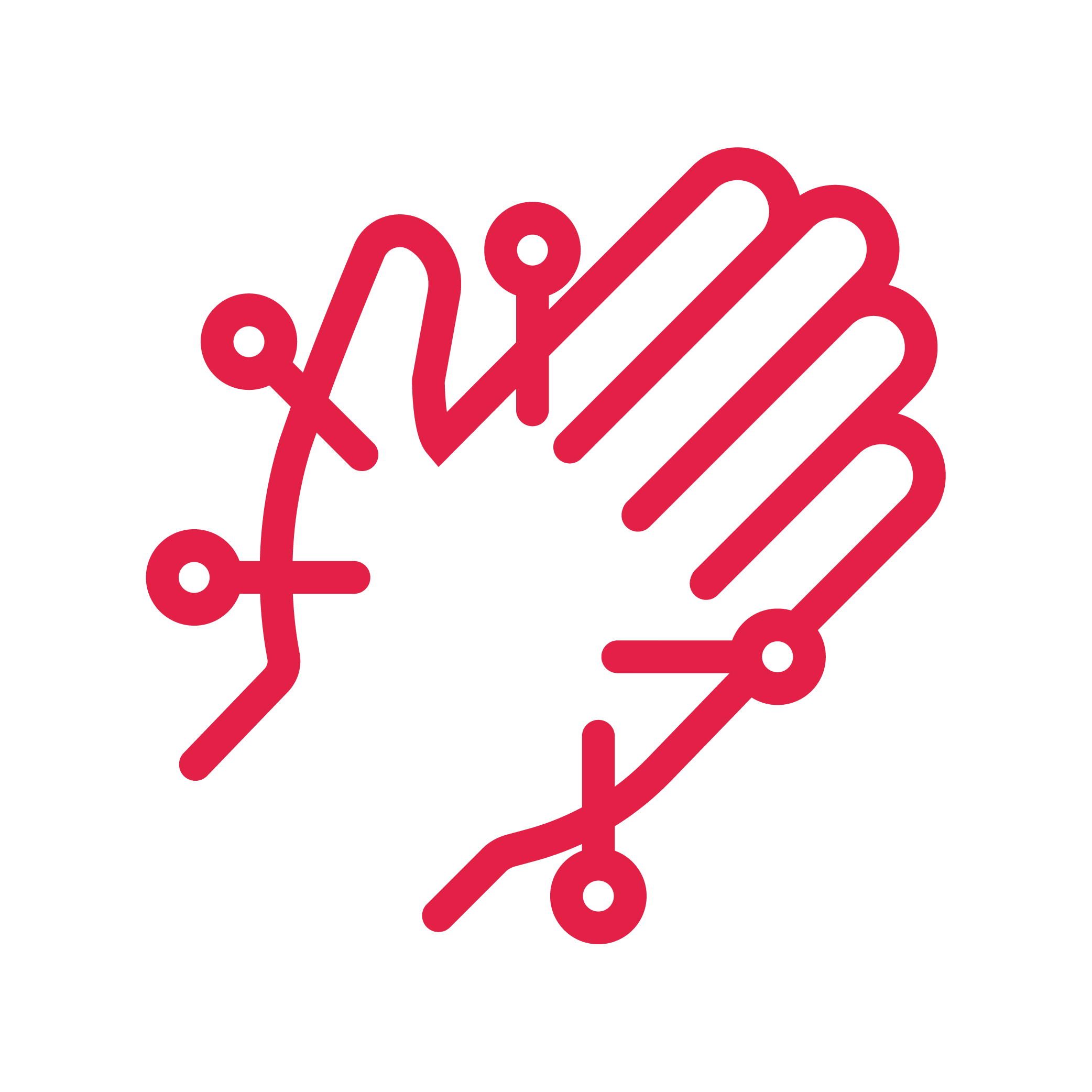 Needles prickling icon